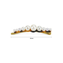 Load image into Gallery viewer, Simple and Fashion Light Tortoiseshell Imitation Pearl Geometric Hair Clip