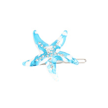 Load image into Gallery viewer, Fashion Simple Blue Starfish Hair Clip with Cubic Zirconia