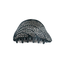 Load image into Gallery viewer, Simple and Bright Dark Green Geometric Hair Claw with Cubic Zirconia