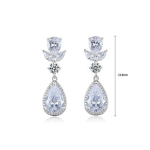 Load image into Gallery viewer, Elegant and Fashion Geometric Water Drop Earrings with Cubic Zirconia