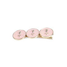 Load image into Gallery viewer, Fashion Simple Plated Gold Flower Pink Geometric Round Hair Clip