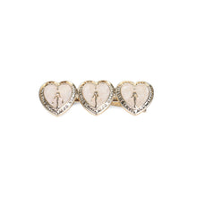 Load image into Gallery viewer, Fashion Simple Plated Gold White Heart-shaped Hair Clip