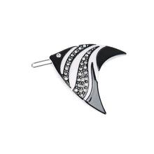 Load image into Gallery viewer, Simple and Cute Black Tropical Fish Hair Clip with Cubic Zirconia