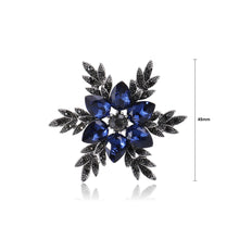 Load image into Gallery viewer, Fashion Bright Blue Snowflake Brooch with Cubic Zirconia