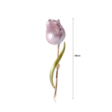 Load image into Gallery viewer, Fashion and Elegant Plated Gold Pink Enamel Rose Brooch