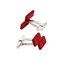 Load image into Gallery viewer, Fashion Creative Red Tetris Cufflinks