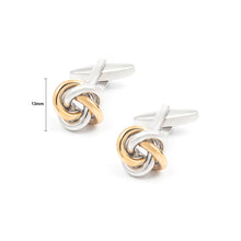 Load image into Gallery viewer, Fashion Simple Two-color Geometric Twist Cufflinks