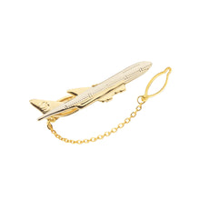 Load image into Gallery viewer, Fashion Simple Plated Gold Airplane Tie Clip