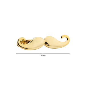 Fashion Simple Plated Gold Beard Tie Clip