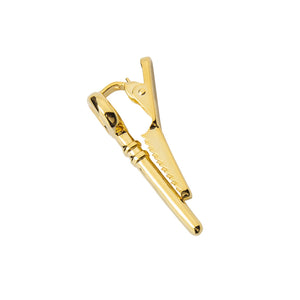 Fashion Simple Plated Gold Key Tie Clip