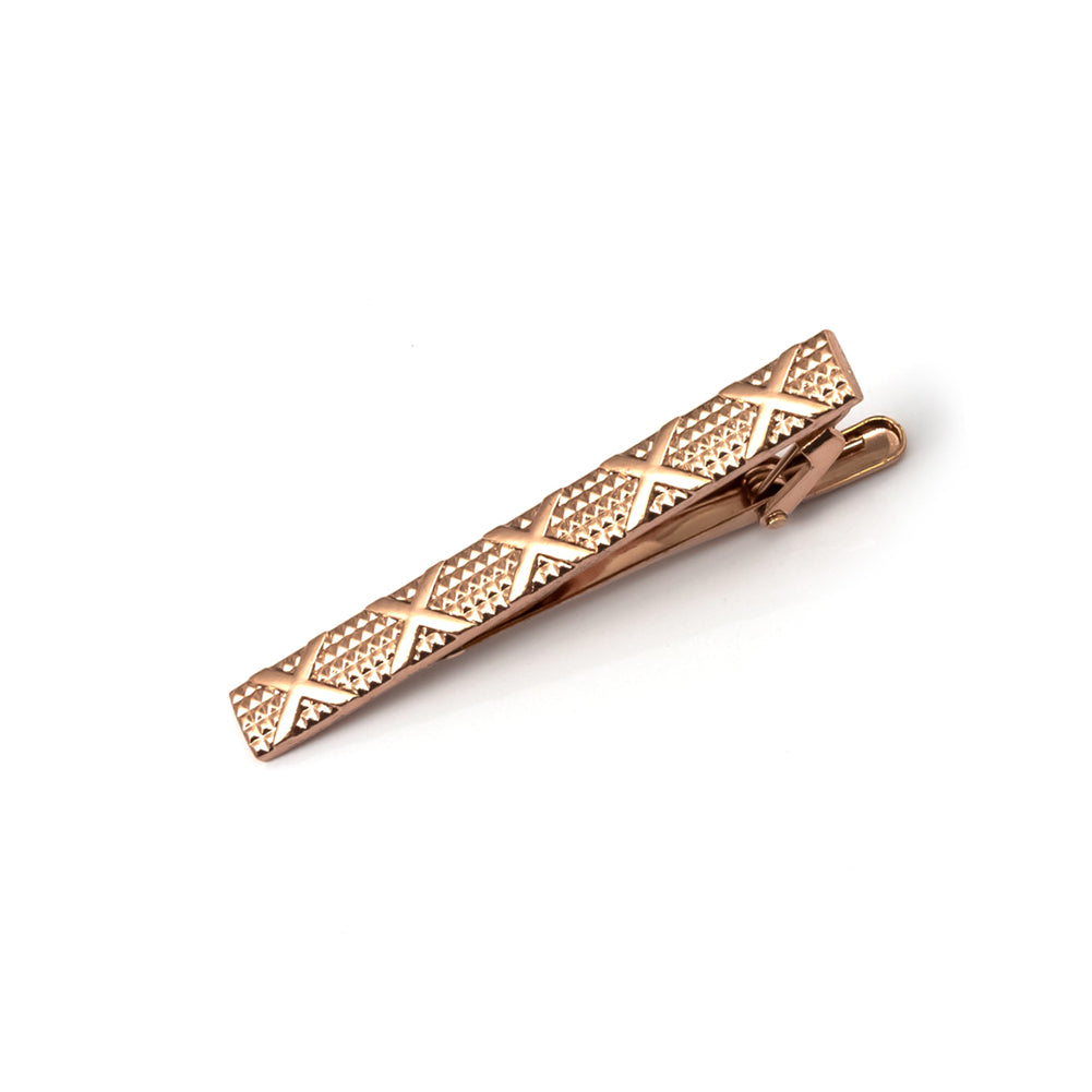 Fashion Simple Plated Rose Gold Geometric Rectangle Tie Clip