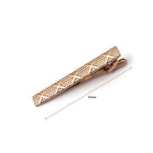 Load image into Gallery viewer, Fashion Simple Plated Rose Gold Geometric Rectangle Tie Clip