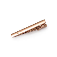 Load image into Gallery viewer, Fashion Simple Plated Rose Gold Geometric Rectangular Tie Clip