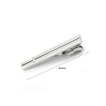 Load image into Gallery viewer, Fashion Simple Cross Striped Geometric Rectangle Tie Clip