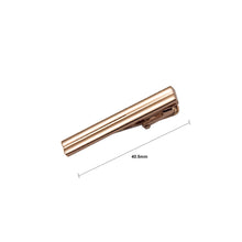 Load image into Gallery viewer, Fashion Simple Plated Rose Gold Geometric Rectangular Tie Clip
