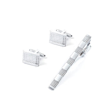 Load image into Gallery viewer, Fashion Temperament Pattern Geometric Tie Clip and Cufflinks Set
