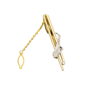 Fashion Personality Saas Style Gold Geometric Tie Clip