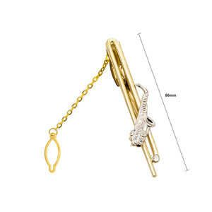 Fashion Personality Saas Style Gold Geometric Tie Clip