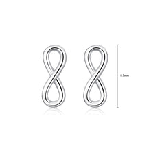 Load image into Gallery viewer, 925 Sterling Silver Simple Fashion Infinity Symbol Stud Earrings