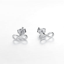 Load image into Gallery viewer, 925 Sterling Silver Simple Fashion Infinity Symbol Stud Earrings
