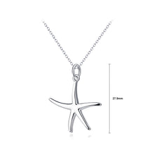 Load image into Gallery viewer, 925 Sterling Silver Simple Fashion Starfish Pendant with Necklace