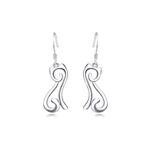 Load image into Gallery viewer, 925 Sterling Silver Simple Cute Cat Earrings