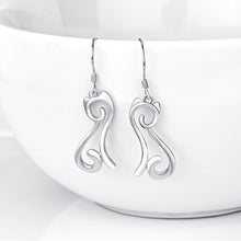 Load image into Gallery viewer, 925 Sterling Silver Simple Cute Cat Earrings