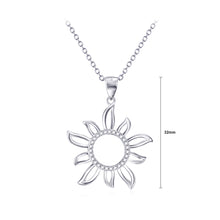 Load image into Gallery viewer, 925 Sterling Silver Fashion Simple Sunflower Pendant with Cubic Zirconia and Necklace