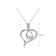 Load image into Gallery viewer, 925 Sterling Silver Simple Fashion Dog Paw Heart Pendant with Cubic Zirconia and Necklace