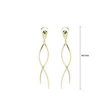 Load image into Gallery viewer, 925 Sterling Silver Plated Gold Simple Personality Wave-shaped Geometric Tassel Ear Clip