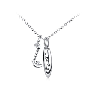 925 Sterling Silver Fashion Creative Golf Pendant with Necklace