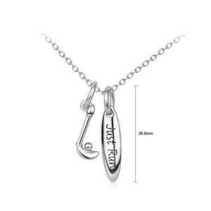 925 Sterling Silver Fashion Creative Golf Pendant with Necklace