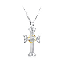 Load image into Gallery viewer, 925 Sterling Silver Elegant Temperament Pattern Cross Pendant with Necklace