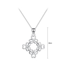 Load image into Gallery viewer, 925 Sterling Silver Fashion and Elegant Celtic Knot Pattern Geometric Pendant with Necklace