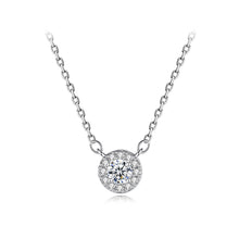Load image into Gallery viewer, Fashion Bright Geometric Round Pendant with Cubic Zirconia and Necklace