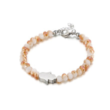 Load image into Gallery viewer, Fashion Personality 316L Stainless Steel Devil Hand Orange Beaded Bracelet