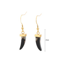 Load image into Gallery viewer, Simple Personality Plated Gold Geometric Resin 316L Stainless Steel Earrings