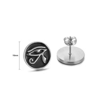 Load image into Gallery viewer, Fashion Simple Devil&#39;s Eye Geometric Round 316L Stainless Steel Stud Earrings