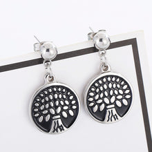 Load image into Gallery viewer, Fashion and Elegant Tree Of Life Geometric Round 316L Stainless Steel Earrings