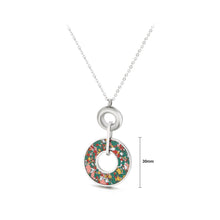 Load image into Gallery viewer, Fashion Personality Color Pattern Geometric Hollow Round 316L Stainless Steel Pendant with Necklace