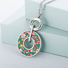 Load image into Gallery viewer, Fashion Personality Color Pattern Geometric Hollow Round 316L Stainless Steel Pendant with Necklace