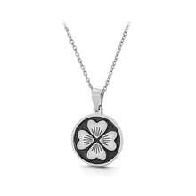Load image into Gallery viewer, Fashion Simple Four-leafed Clover Geometric Round 316L Stainless Steel Pendant with Necklace