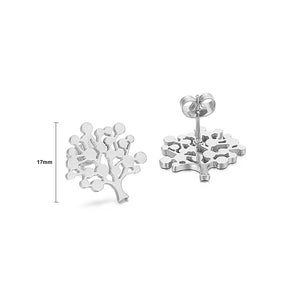 Fashion and Elegant Tree Of Life 316L Stainless Steel Stud Earrings