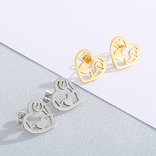 Load image into Gallery viewer, Simple and Romantic Love Heart-shaped Stainless 316L Stainless Steel Stud Earrings