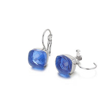 Load image into Gallery viewer, Fashion Temperament Geometric Square Blue Cubic Zirconia 316L Stainless Steel Earrings