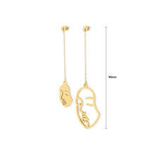 Load image into Gallery viewer, Simple Temperament Plated Gold Face Mask Tassel Asymmetric 316L Stainless Steel Earrings
