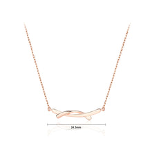 Load image into Gallery viewer, 925 Sterling Silver Plated Rose Gold Simple Creative Geometric Necklace