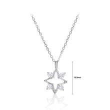 Load image into Gallery viewer, 925 Sterling Silver Simple Temperament Star Pendant with Cubic Zirconia and Necklace