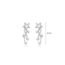 Load image into Gallery viewer, 925 Sterling Silver Fashion Simple Star Imitation Pearl Tassel Earrings
