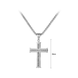 Classic Vintage Cross 316L Stainless Steel Pendant with Necklace